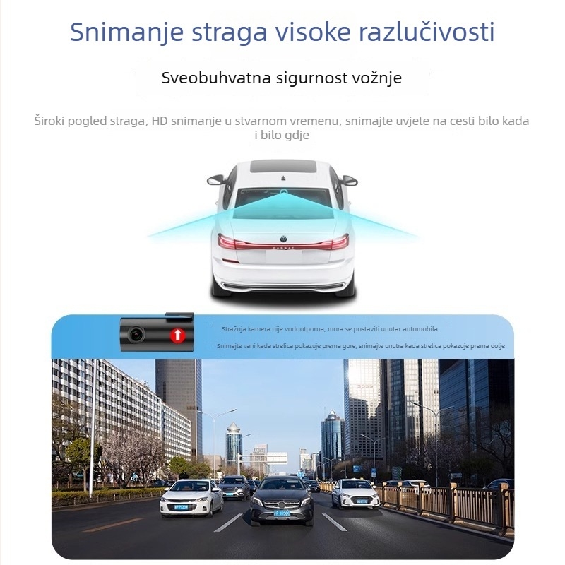 BYD Qin/Song/Seagull Dolphin Destroyer 4K dash cam – skrivena kabelacija, montaža na prednje vjetrobransko staklo, dvostruki snimak, F1.8, 2160p, 170°, 2GB memorije, podržava TF karticu, Wi‑Fi