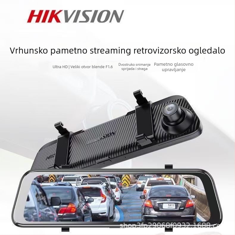 Hikvision K60Pro Dash kamera s 2K Ultra-Clear streaming videom, Starlight noćni vid, nadzor parkiranja i povezanost s aplikacijom
