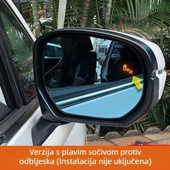 Stražnji retrovizor s radarom za vožnju unatrag i nadzorom mrtvih kutova, model B8, napajanje 12V, domet 8–15 m, zvučni signal