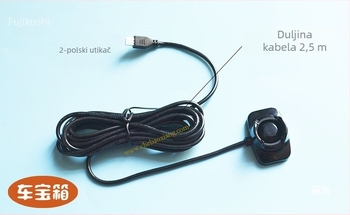 12V radar za parkiranje unazad za male kamione – bez bušenja, vanjski ljepivi senzor, zvukovni signal, 2 ili 4 senzora, -20°C do 70°C