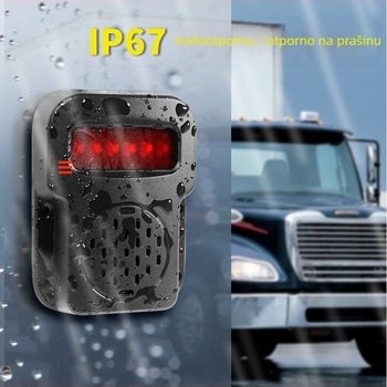 Svetleći radar za povratno kretanje s alarmom za mrtve kutove za kamione/autobuse (Model YB-BJ25, 24V, 6W, domet detekcije 0,8–1,5 m)