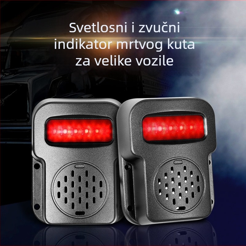 Svetleći radar za povratno kretanje s alarmom za mrtve kutove za kamione/autobuse (Model YB-BJ25, 24V, 6W, domet detekcije 0,8–1,5 m)