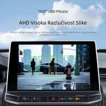 AI inteligentna kamera za vožnju unatrag s glasovnim alarmom i radarom – 170° vidno polje, 1280x720 AHD, 12V, 270 g