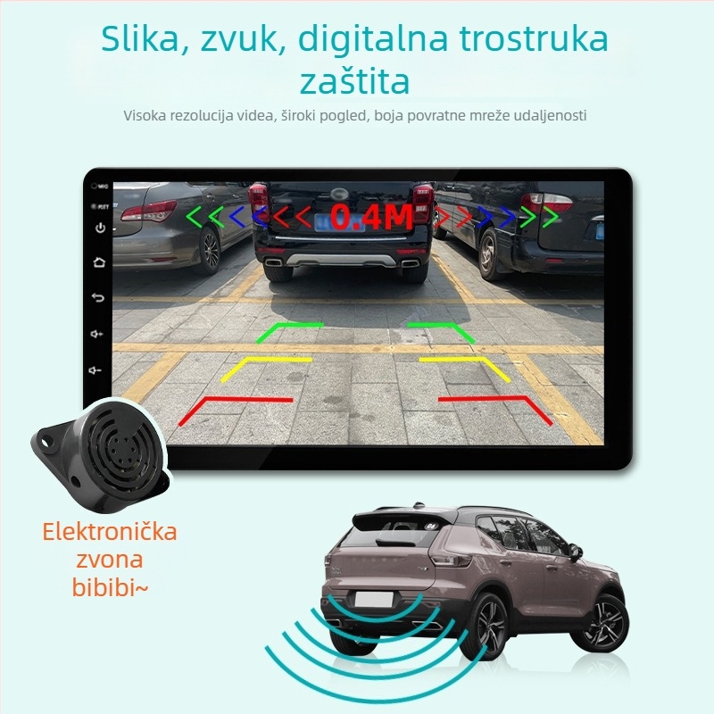 Jetpeak Kamera za parkiranje unazad s radarom – 1080p, 170° kut gledanja, 12V napajanje, AV izlaz, kompatibilna sa svim modelima