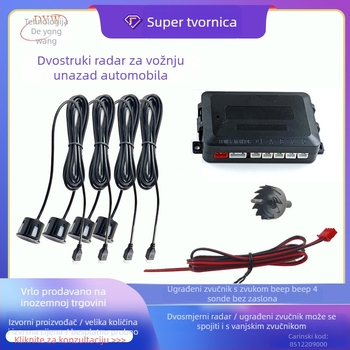 Zvučni radar za parkiranje, model A50, 4 sonde, bez zaslona, domet 2,5 m