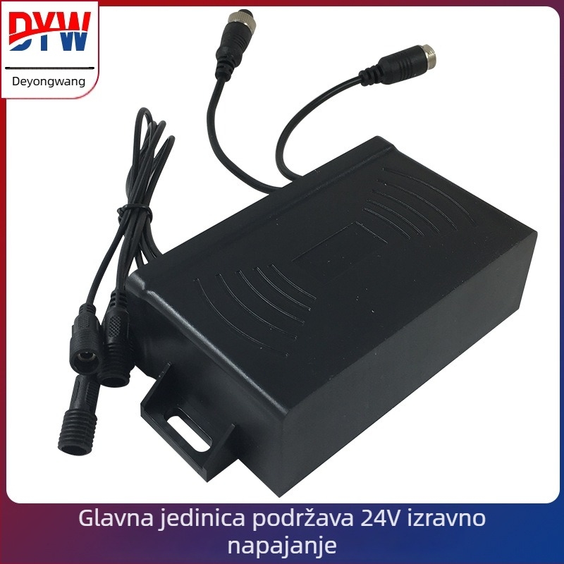 Radar za vožnju unatrag s glasovnim upozorenjem za kamione (PD804, 24V, LED zaslon, 4 sonde, domet 0–5 m)