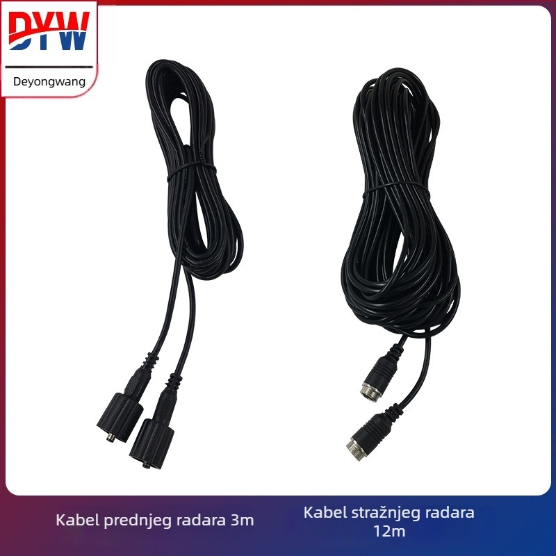 Radar za vožnju unatrag s glasovnim upozorenjem za kamione (PD804, 24V, LED zaslon, 4 sonde, domet 0–5 m)