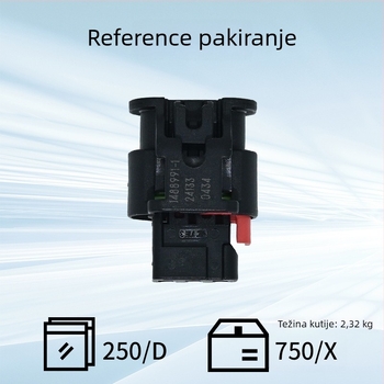Te Tyco 1488991-1 Senzor za radar za parkiranje unatrag, vodootporan priključak i kabelski snop, 4-pínový, PA66 nylon