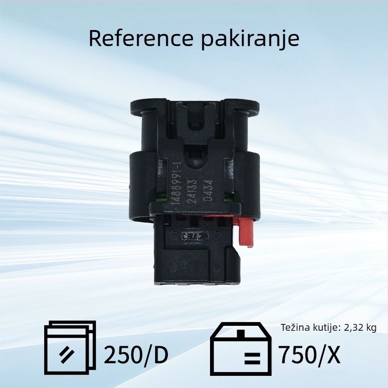 Te Tyco 1488991-1 Senzor za radar za parkiranje unatrag, vodootporan priključak i kabelski snop, 4-pínový, PA66 nylon