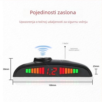 24V sustav radarskog senzora za kamione i građevinska vozila — bez bušenja, viseći senzor, glasovno upozorenje