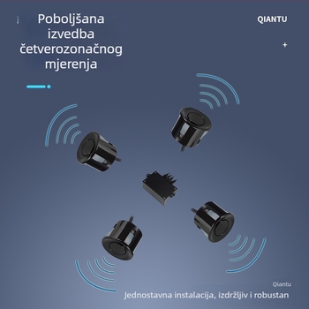 Ultrazvučni senzor za mjerenje udaljenosti, četveromodularni dizajn, višestruka detekcija prepreka i radar za vožnju unatrag za robotska vozila, dimenzije 88x50x32 mm