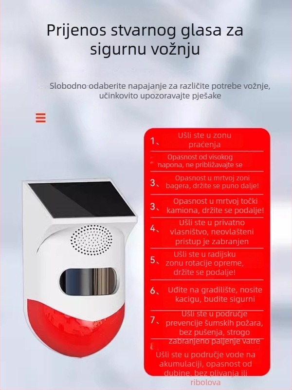 Beihai CT80 Desni sustav alarma za mrtve kutove za kamione, radar za vožnju unatrag za bagere, bežični glasovni senzor