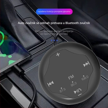 Automobijski Bluetooth prijemnik/emitator 5.2, 3-u-1 Hands-Free MP3, FM odašiljač, USB-C