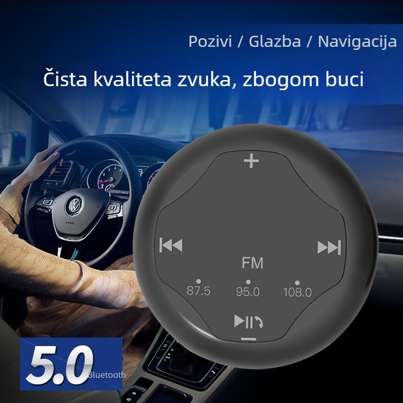 Automobijski Bluetooth prijemnik/emitator 5.2, 3-u-1 Hands-Free MP3, FM odašiljač, USB-C
