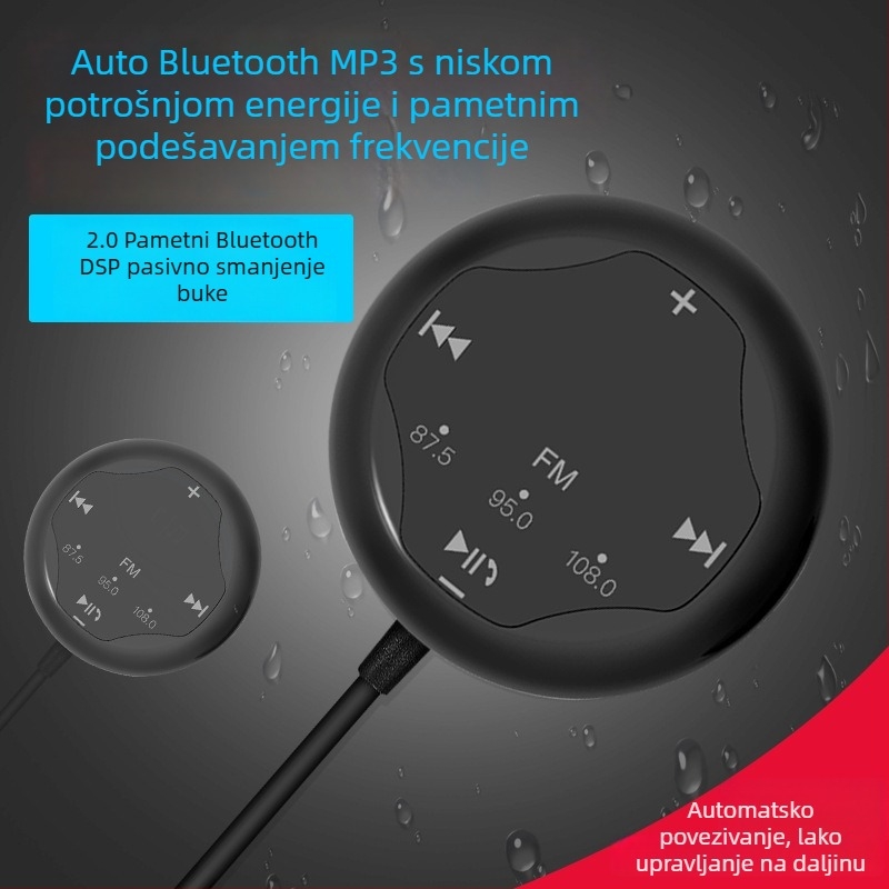 Automobijski Bluetooth prijemnik/emitator 5.2, 3-u-1 Hands-Free MP3, FM odašiljač, USB-C