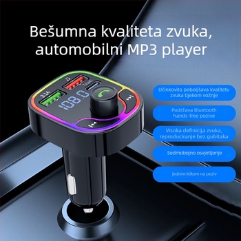 Automobilski Bluetooth FM transmiter X29 – Hands-Free, FM prijenos, napajanje 12–24V, monohrom zaslon