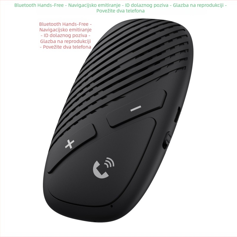 Bluetooth Handsfree za automobil, montaža na vizir, prebacivanje jezika, 1–2 prijemnik, univerzalna kompatibilnost, ulaz 5V