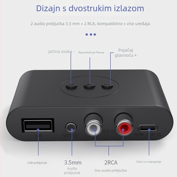 NFC Bluetooth automobilški glazbeni prijemnik | USB/AUX sučelje | Plug & Play | Bluetooth 5.3 | Domet 10 m | Model ZT--b21