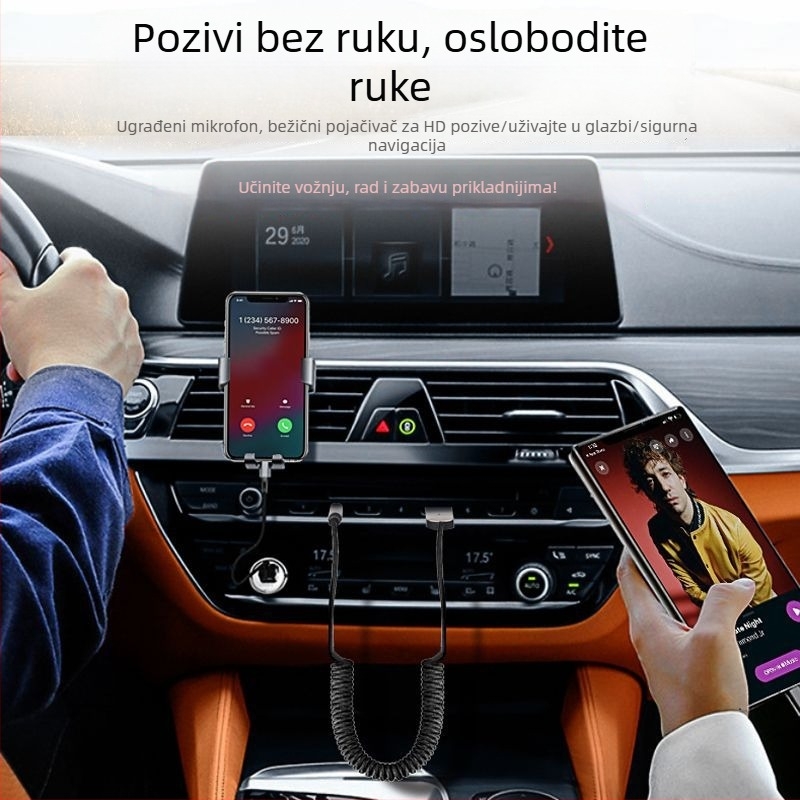 Automobilski Bluetooth prijemnik BT1160 s 3,5 mm audio sučeljem, Plug-and-Play, Bluetooth 5.4, domet 10 m, bez vanjskog napajanja