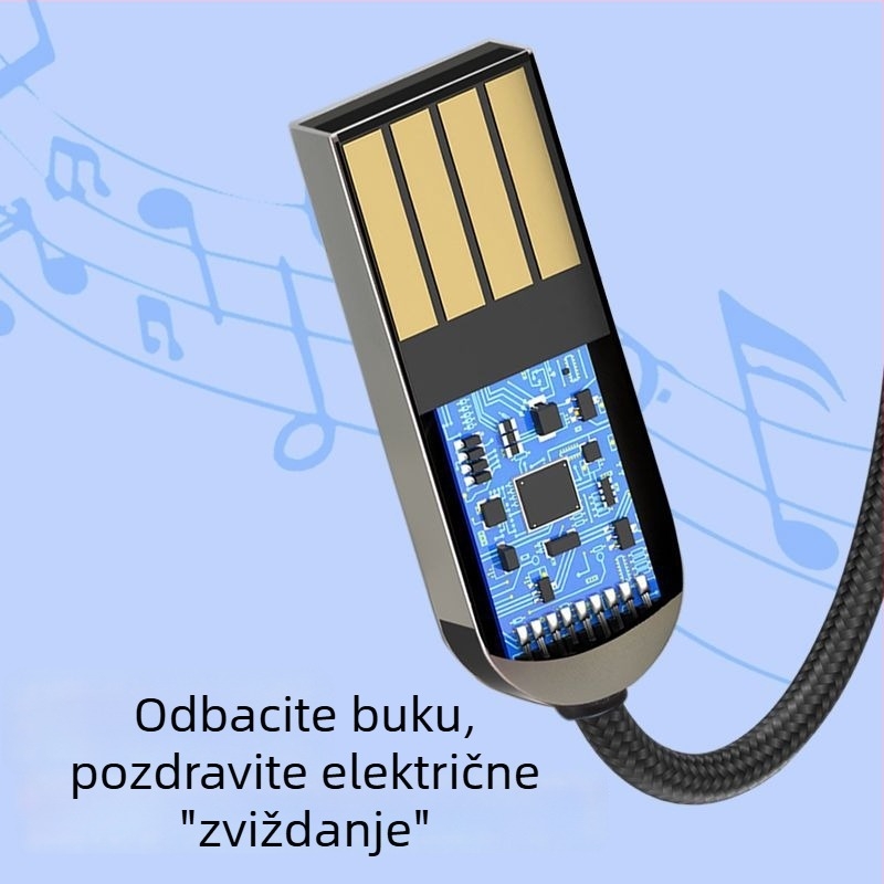 Automobilski Bluetooth prijemnik BT1160 s 3,5 mm audio sučeljem, Plug-and-Play, Bluetooth 5.4, domet 10 m, bez vanjskog napajanja