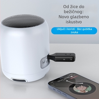 3-u-1 Bluetooth prijemnik/emit er/adapter za 3,5 mm AUX, model A60, Plug and Play, Bluetooth 5.1, bez vanjskog napajanja, domet do 15 m
