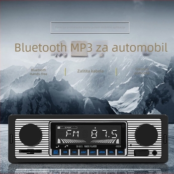 Auto MP3 player s napajanjem 12V, OLED zaslon, FM radio, MP3 reprodukcija putem USB/TF kartice, 128MB memorije