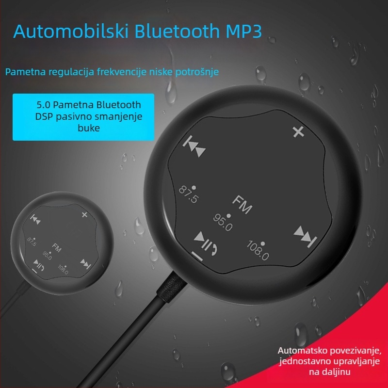 Auto MP3 Bluetooth transmiter USB-C, FM modulacija, Hands-free pozivi, Bluetooth 5.2 tri u jednom, napajanje iz cigarete 5V, mogućnost tiska logotipa