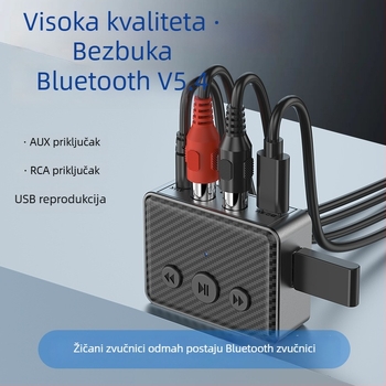 Auto Bluetooth muzički prijemnik – Hands-free, Bluetooth 5.4, USB reprodukcija muzike, Plug-and-Play, vanjsko napajanje, domet 5 m