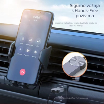 Automobilski Bluetooth prijemnik s AUX 3,5 mm, Bluetooth 5.3, Plug‑and‑Play, doseg do 10 m, bez vanjskog napajanja