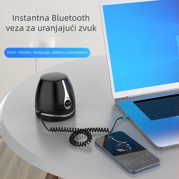 Auto Bluetooth prijemnik s AUX, Bluetooth 5.0, Plug‑and‑Play, USB/3.5 mm sučelje, domet 10 m, model D08