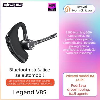 V8s Privatni model stereo Bluetooth slušalica za automobil, HD glas, bežični, rotacijski dizajn