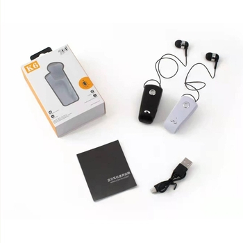 Bluetooth slušalica s klipom za ovratnik – jednostruka bežična slušalica, domet 10 m, Bluetooth 4.1, trajanje napajanja 0-4 h