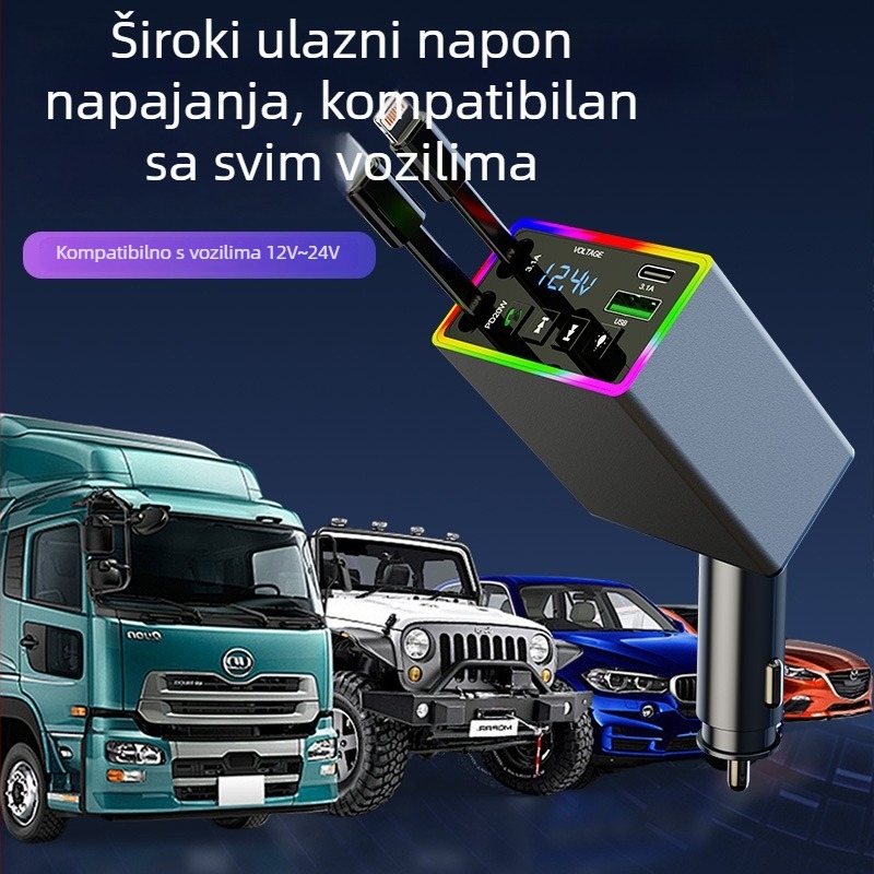 Automobilska punjač s USB Bluetooth prijemnikom, model M38, 12–24V, USB sučelje, FM funkcija