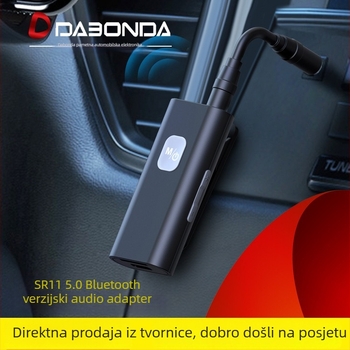 SR11 Bluetooth auto-prijemnik, bežični AUX audio 3.5mm, ulaz 5V, kabel 10 cm, frekvencijski odziv 24MHz