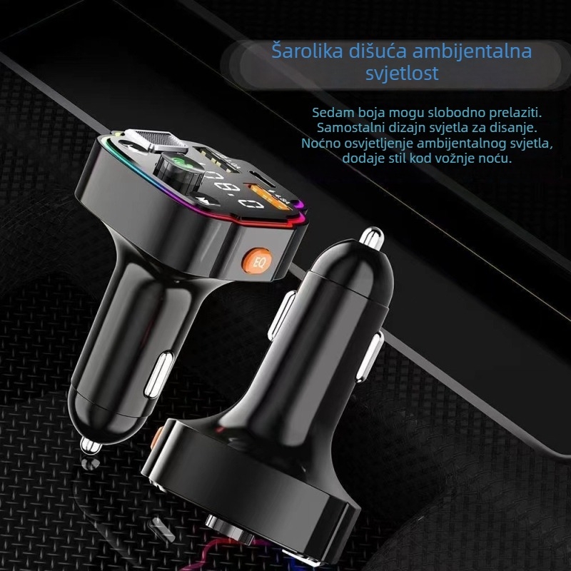 Q8 auto MP3 player s Bluetooth Hands-Free, FM transmiter, slot za karticu, USB PD brzo punjenje, napajanje 12–24V