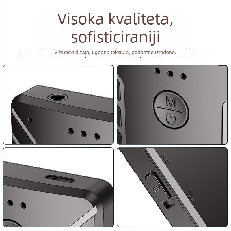 Automobilski Bluetooth 5.0 audio odašiljač-prijemnik, USB i 3,5 mm sučelje, Plug‑and‑Play, bez vanjskog napajanja, jedan na dva bežični prijenos, Hi‑Fi zvuk kvaliteta