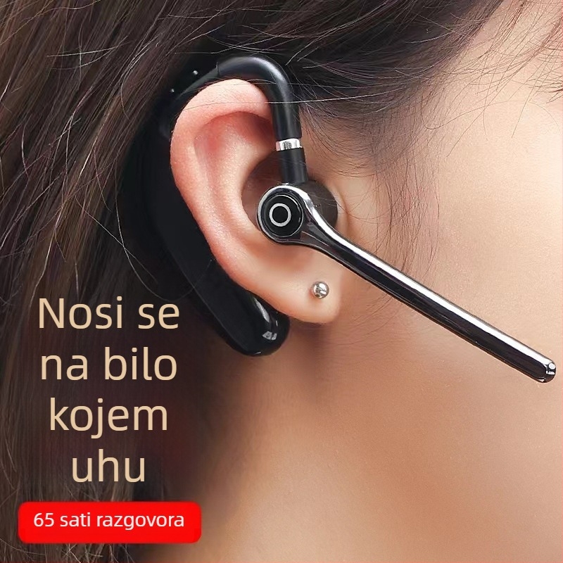 V18 privatna bežična Bluetooth slušalica s kukom za uho, aktivno smanjenje šuma, BT 5.3, ultra dugo trajanje, za automobil i sport