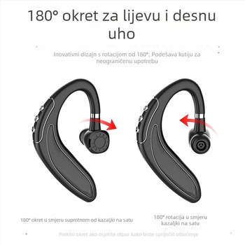 Bežične Bluetooth slušalice, jednostrani, dug vijek baterije, Bluetooth 5.3, vodootporne, domet 15 m, sportski dizajn