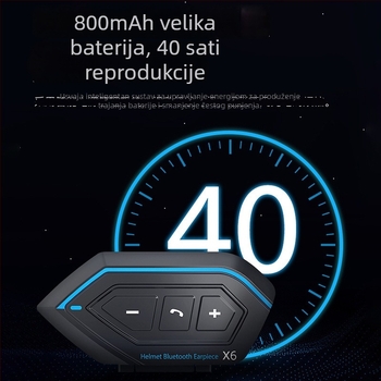Bežične slušalice za kacigu motocikla – IP67 vodootporne, Bluetooth 5.0, niska latencija, težina 50 g, promjer zvučnika 30 mm