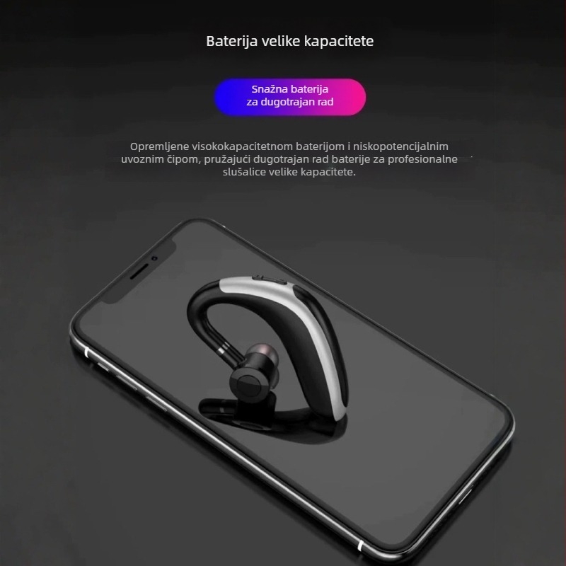 In-ear bežične Bluetooth slušalice, Bluetooth 5.4, domet 10 m, vodootporne, trajanje baterije preko 8 sati, sportski stil