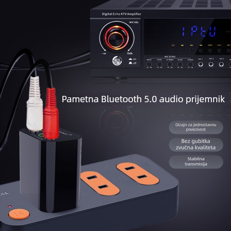 Bluetooth 5.0 audio prijemnik modul za pojačalo, bežični stereo modul, Zhongke Lanxun čip, doseg do 15 m, prijenos 24 Mbps
