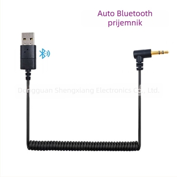 Ermai Eb01 automobilni Bluetooth prijemnik – USB 2.0 adapter kabel, USB-A čip, 1,5 m kabel, za hands-free pozive