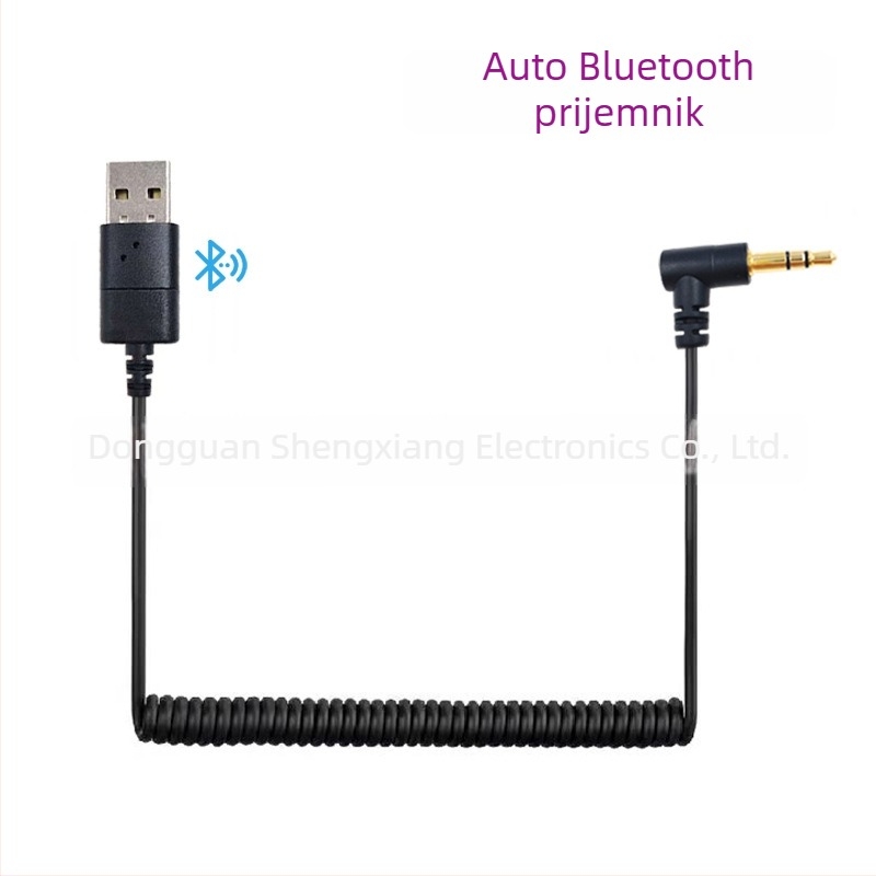 Ermai Eb01 automobilni Bluetooth prijemnik – USB 2.0 adapter kabel, USB-A čip, 1,5 m kabel, za hands-free pozive