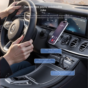 Yesido automobilni Bluetooth audio prijemnik adapter 5.0 – HD hands-free pozivi, navigacija, AUX, Bluetooth player
