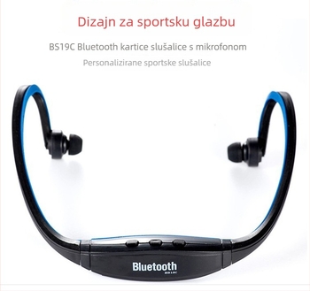 Bežični sportski Bluetooth slušalica, domet 10 m, stereo zvuk, hands-free u automobilu, Bluetooth 4.0, vodootporna za vanjsku upotrebu