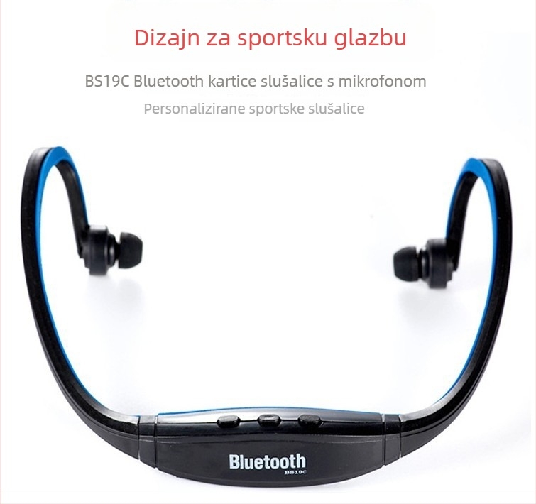 Bežični sportski Bluetooth slušalica, domet 10 m, stereo zvuk, hands-free u automobilu, Bluetooth 4.0, vodootporna za vanjsku upotrebu