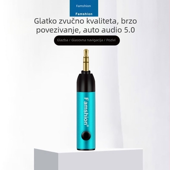 Auto Bluetooth prijemnik s Hands-Free i AUX, Bluetooth 5.0, domet 15 m, trajanje baterije do 4 sati