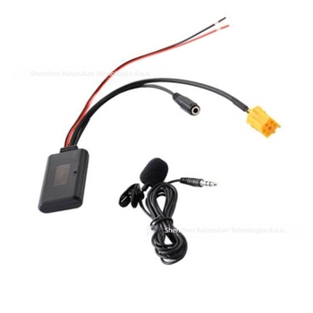 Bluetooth auto hands-free mikrofon s AUX, Xinkaibo, 12V, duljina kabela 23, za Fiat radio 6-pin, Bluetooth 5.0