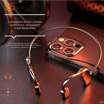 Bežične slušalice s kostnom vodljivostošću za sport – otvoreno uho, trajanje baterije preko 8 sati, Qualcomm čip, Bluetooth 5.0, IPX6 vodootporne