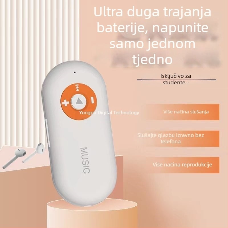 MP3 player s kartom, model Bq01, kapacitet 128 milijuna, napajanje cigaretom automobila, službena standardna konfiguracija + žične slušalice